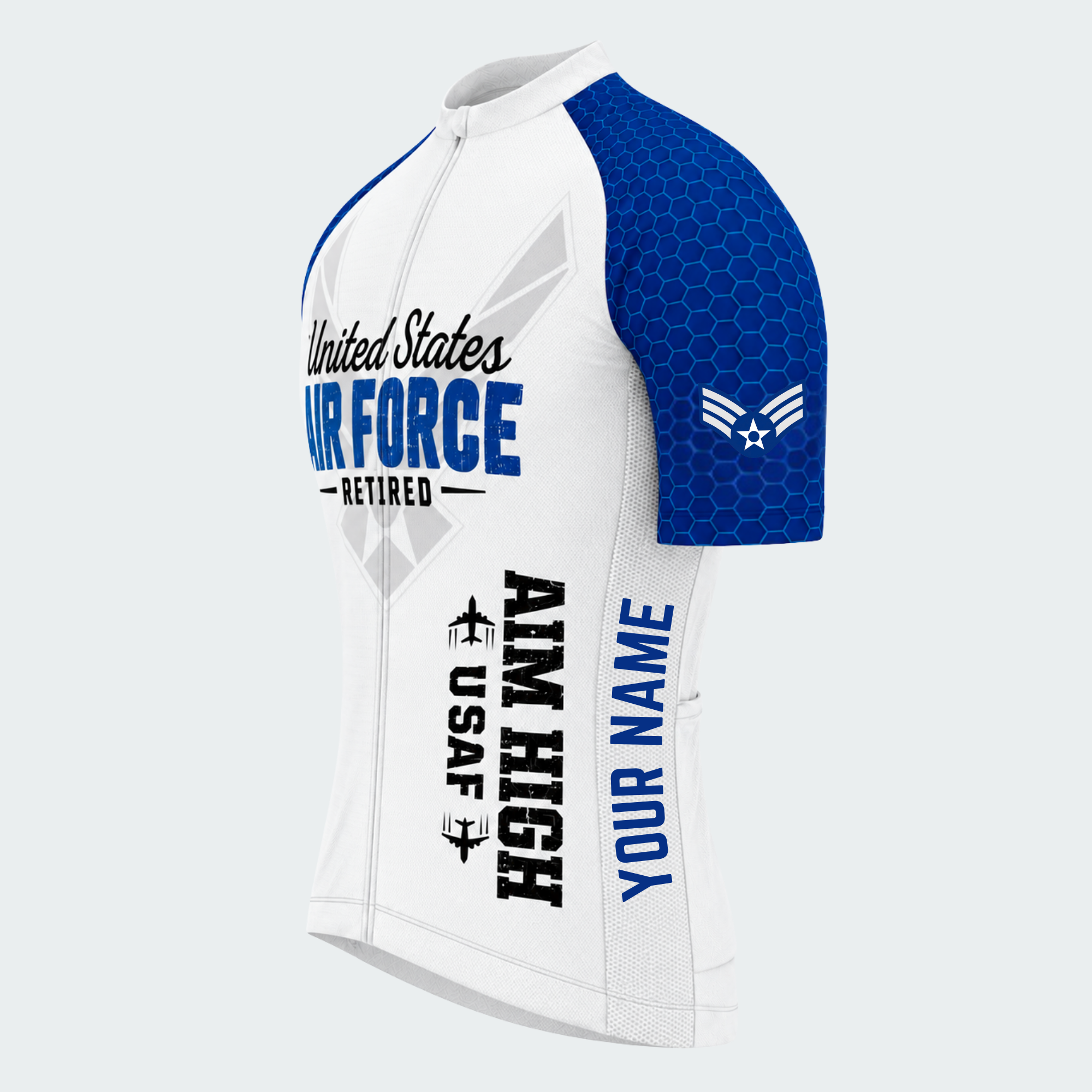 Men's Personalized U.S. Air Force Retired Crew Cycling Jersey & Kit — short sleeve jersey — image 04