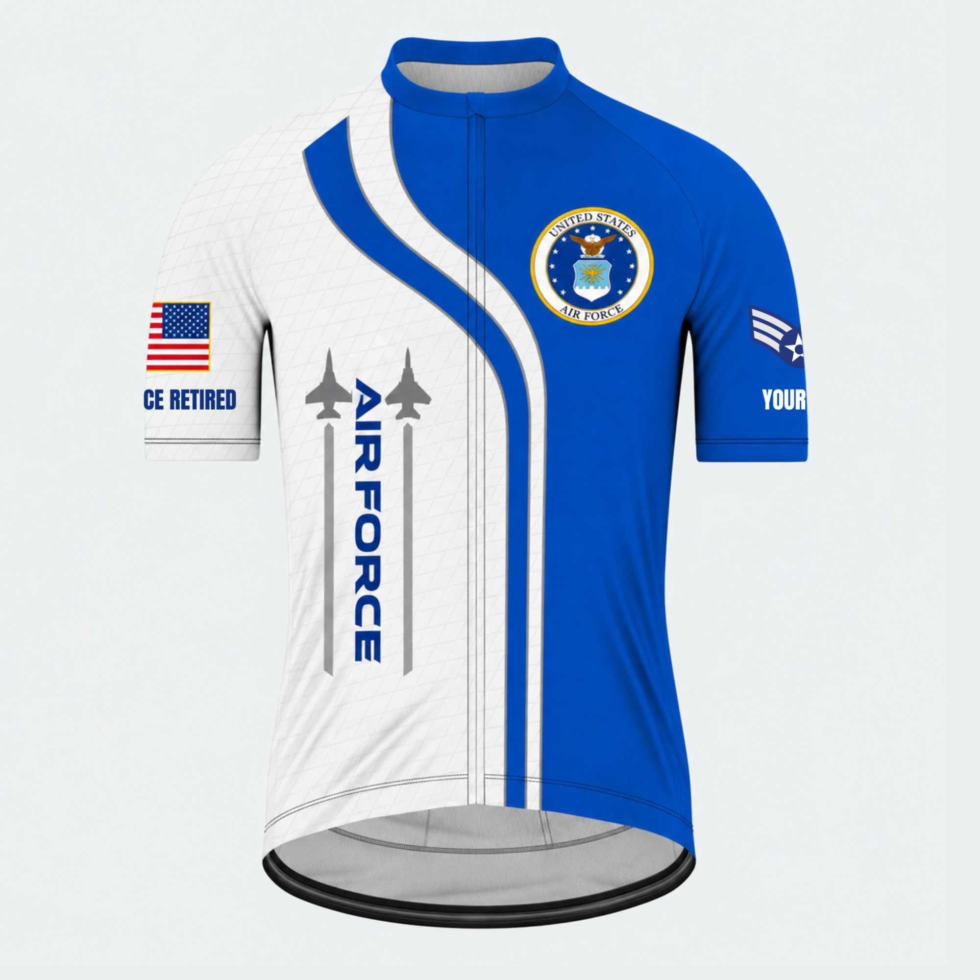 Men's Personalized United States Air Force Crest Cycling Jersey & Kit — short sleeve jersey — image 02