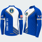 Men's Personalized United States Air Force Proudly Served Cycling Jersey & Kit — long sleeve cycling kit — featured image