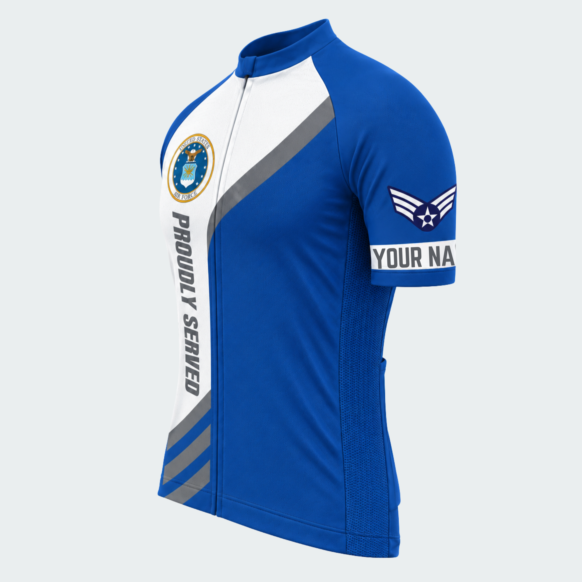 Men's Personalized United States Air Force Proudly Served Cycling Jersey & Kit — short sleeve jersey — image 04