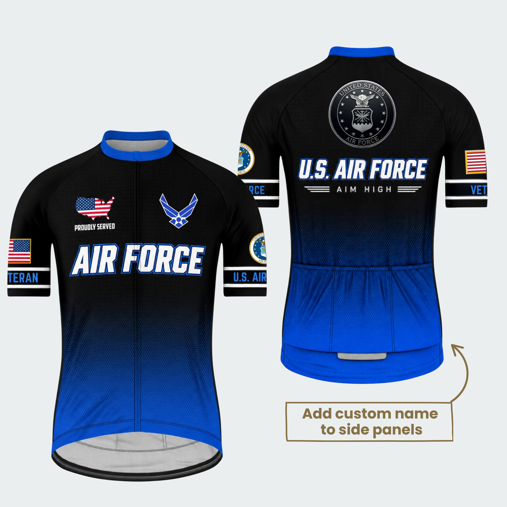 Men's Personalized U.S. Air Force Aim High Cycling Jersey & Kit — short sleeve jersey — featured image