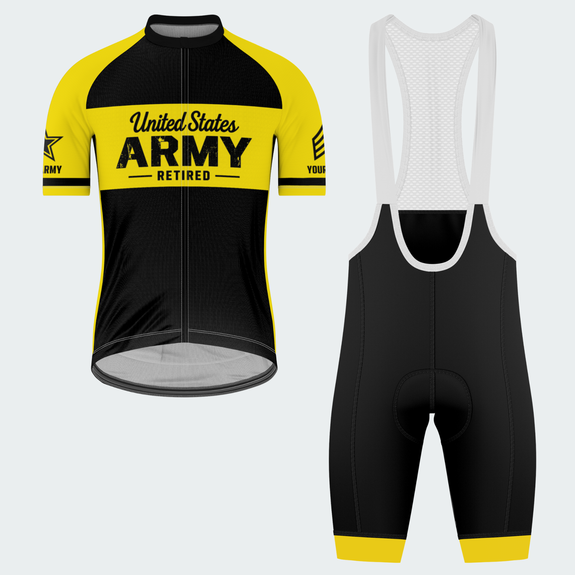 Men's Personalized United States Army Stripes Cycling Jersey & Kit — short sleeve bib shorts kit — featured image