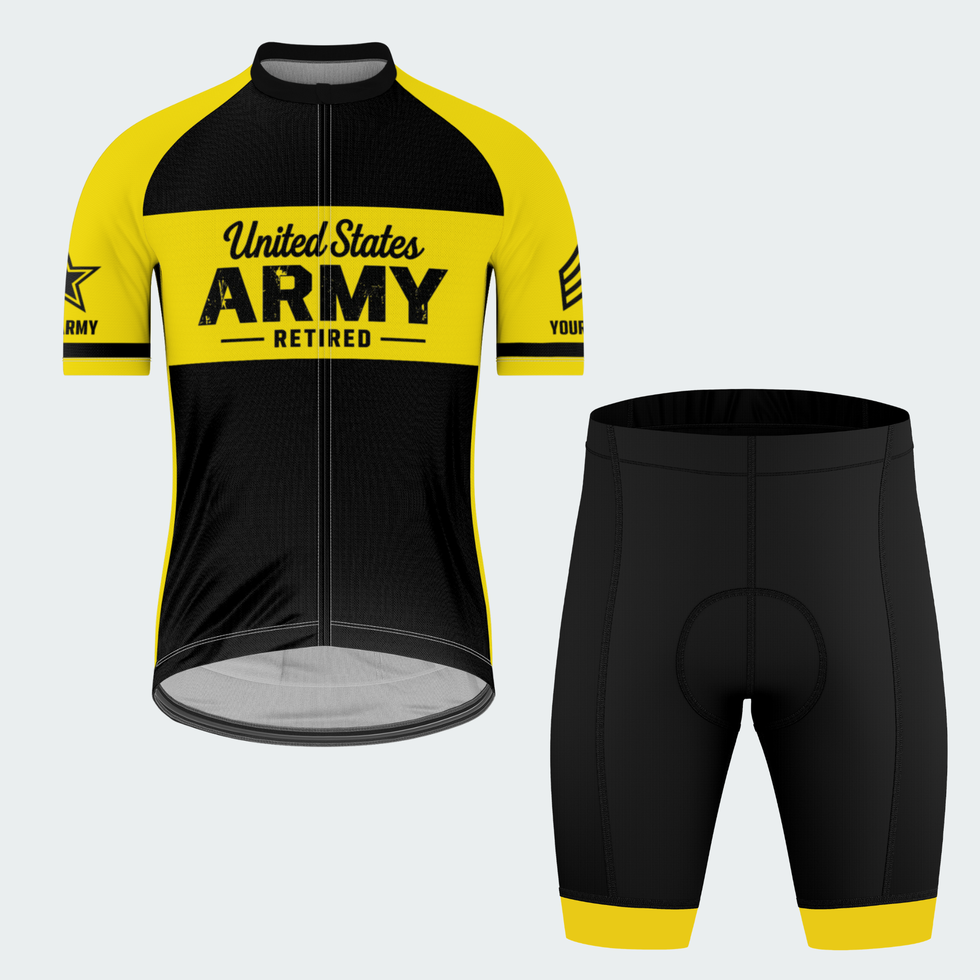 Men's Personalized United States Army Stripes Cycling Jersey & Kit — short sleeve shorts kit — featured image