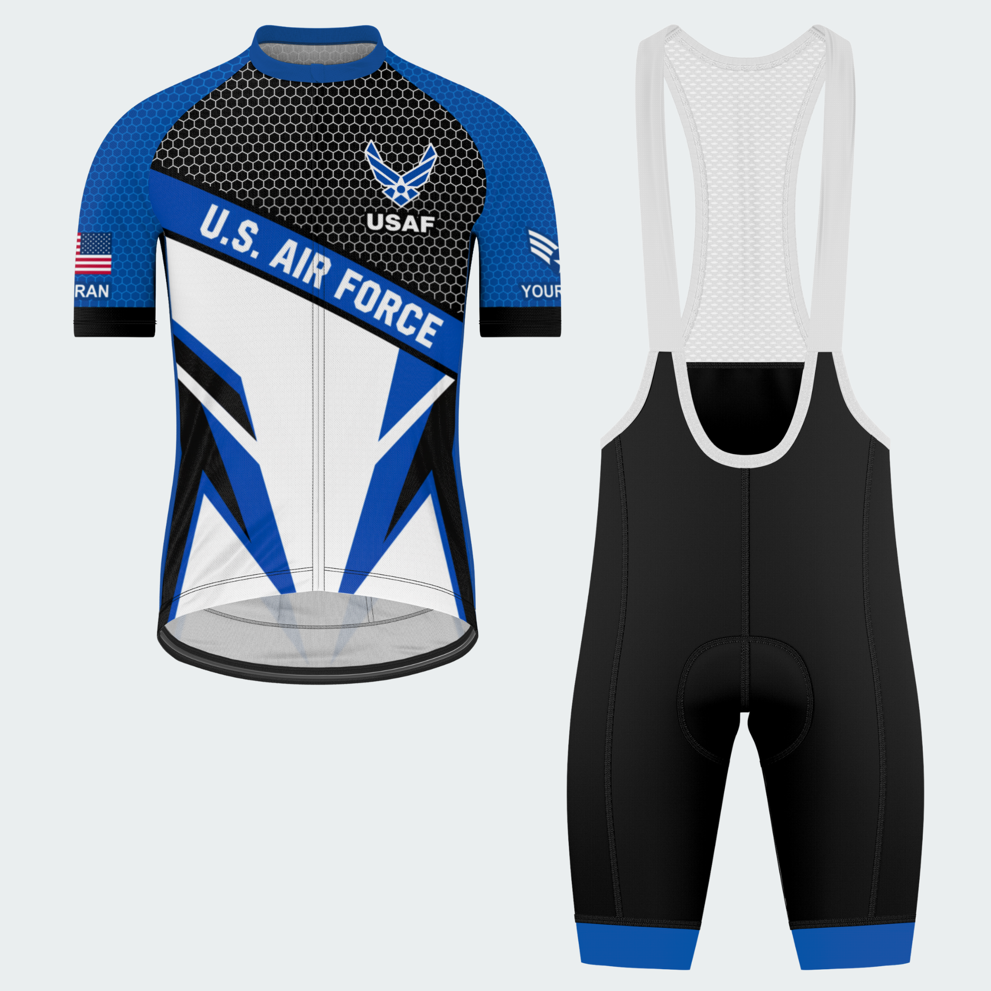 Men's Personalized United States Air Force Striker Cycling Jersey & Kit — short sleeve bib shorts kit — featured image