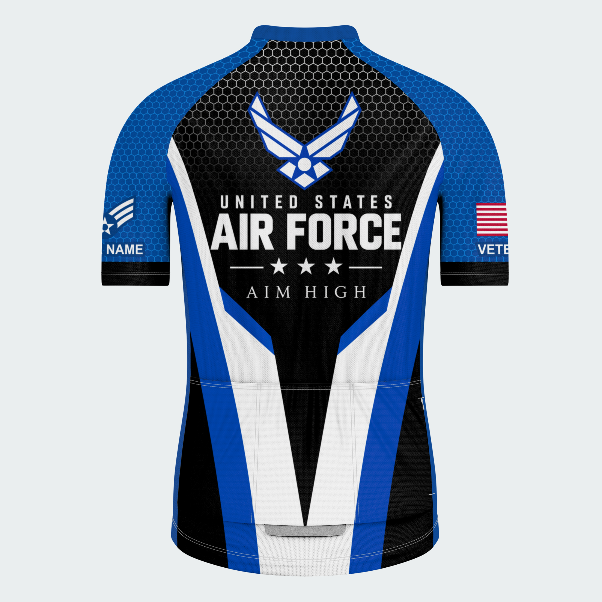 Men's Personalized United States Air Force Striker Cycling Jersey & Kit — short sleeve jersey — image 03
