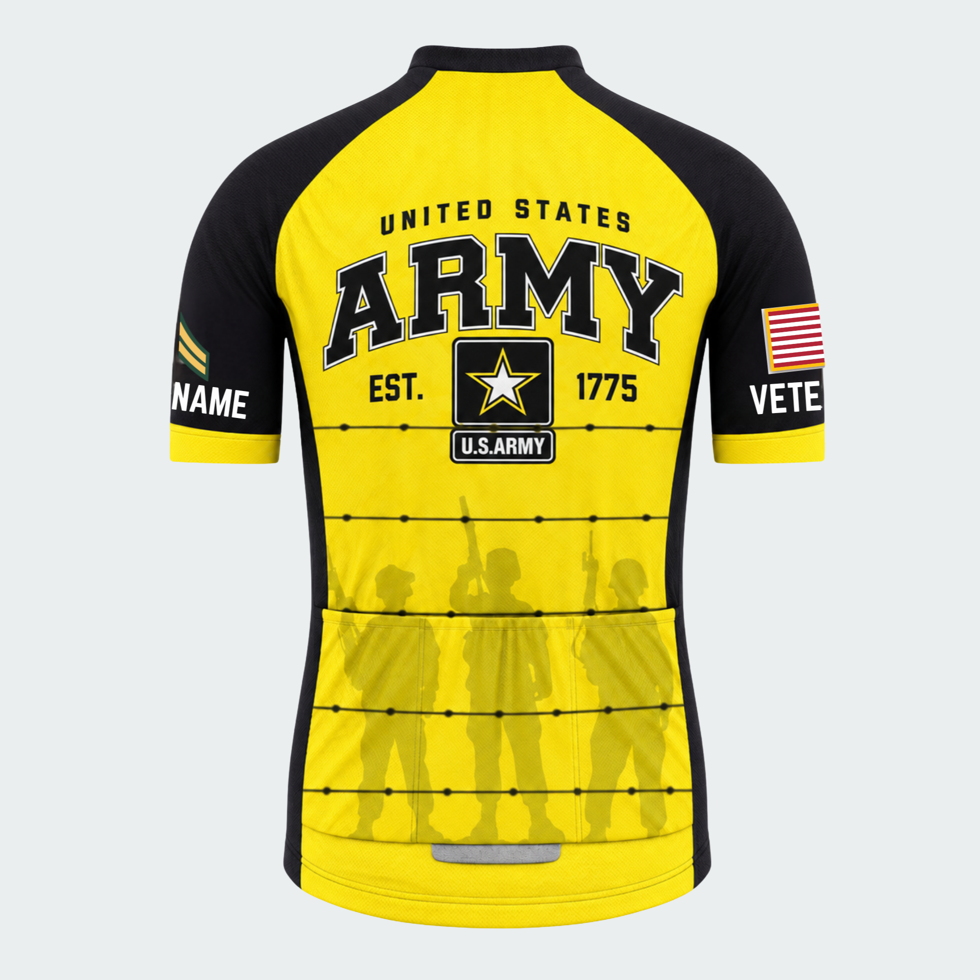 Men's Personalized U.S. Army Valor Ride Cycling Jersey & Kit — short sleeve jersey — image 03