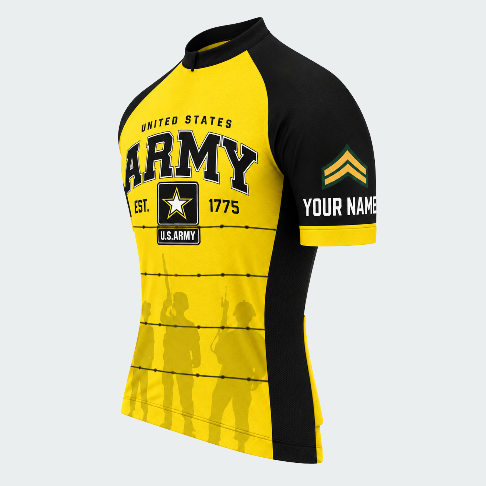 Men's Personalized U.S. Army Valor Ride Cycling Jersey & Kit — short sleeve jersey — image 04