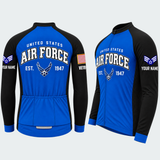 Men's Personalized United States Air Force Emblem Cycling Jersey & Kit — long sleeve cycling kit — featured image