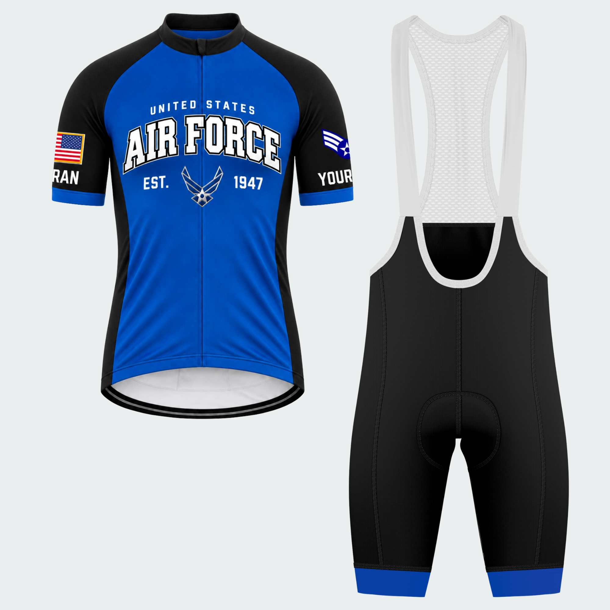 Men's Personalized United States Air Force Emblem Cycling Jersey & Kit — short sleeve bib shorts kit — featured image