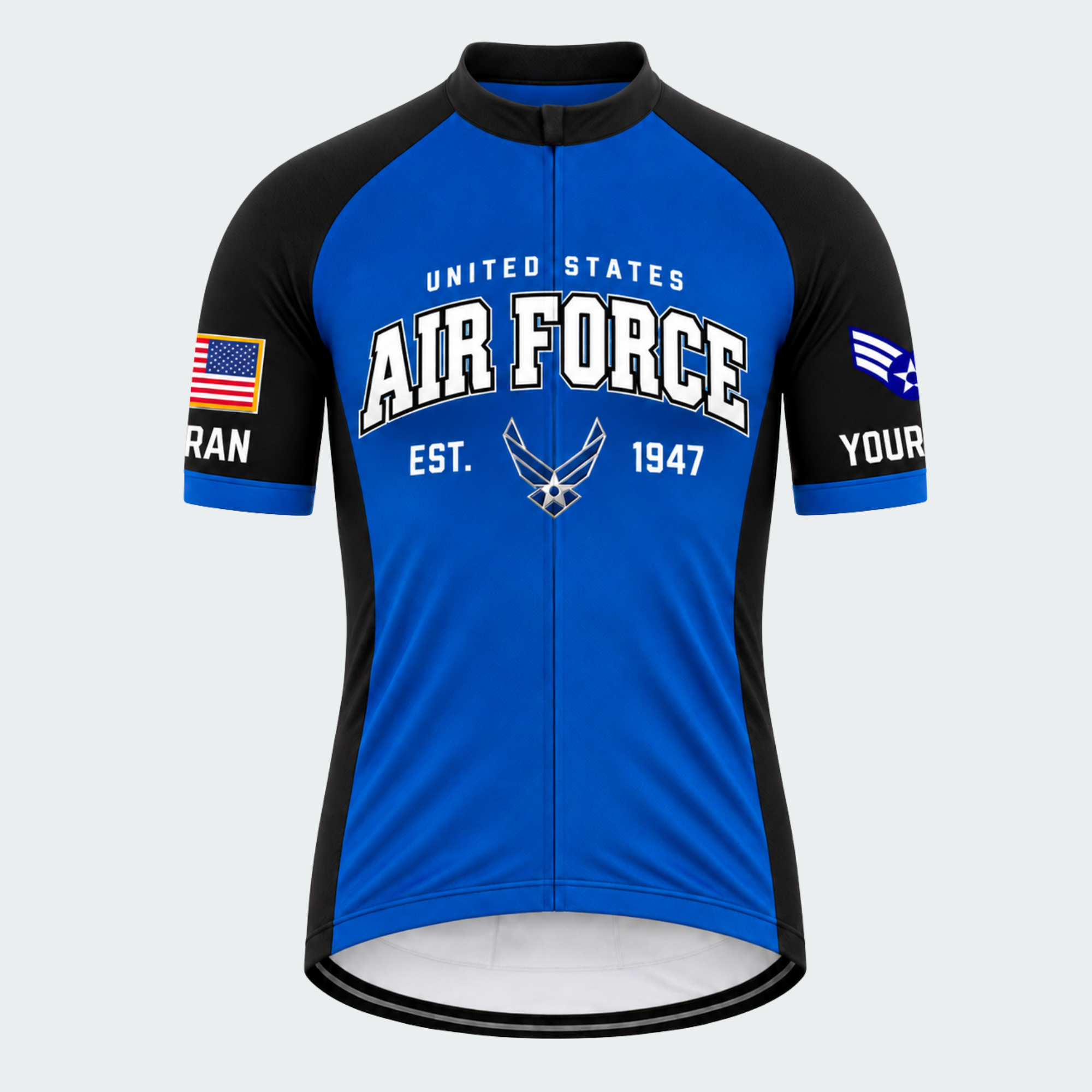Men's Personalized United States Air Force Emblem Cycling Jersey & Kit — short sleeve jersey — image 02