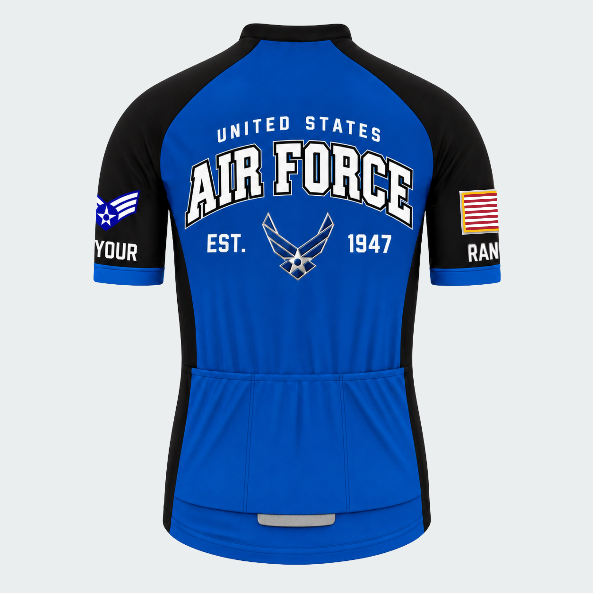 Men's Personalized United States Air Force Emblem Cycling Jersey & Kit — short sleeve jersey — image 03