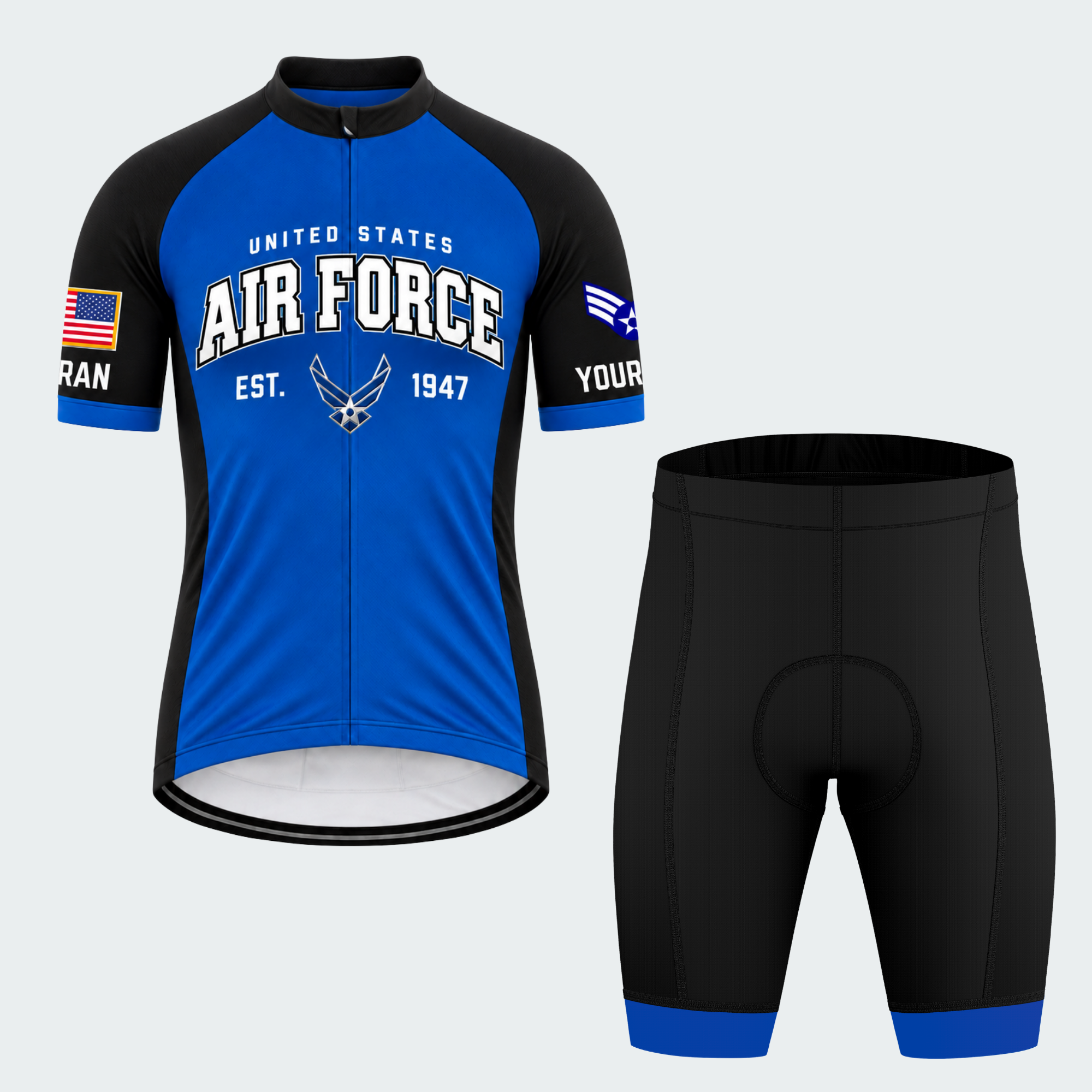 Men's Personalized United States Air Force Emblem Cycling Jersey & Kit — short sleeve shorts kit — featured image