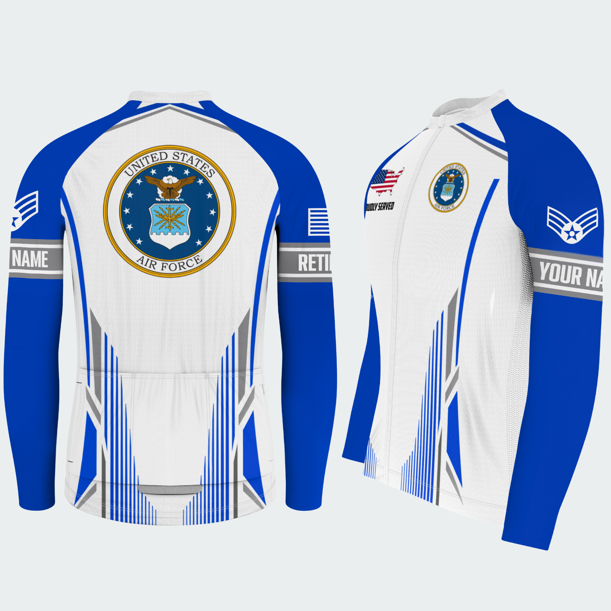 Men's Personalized United States Air Force Rider Cycling Jersey & Kit — long sleeve cycling kit — featured image