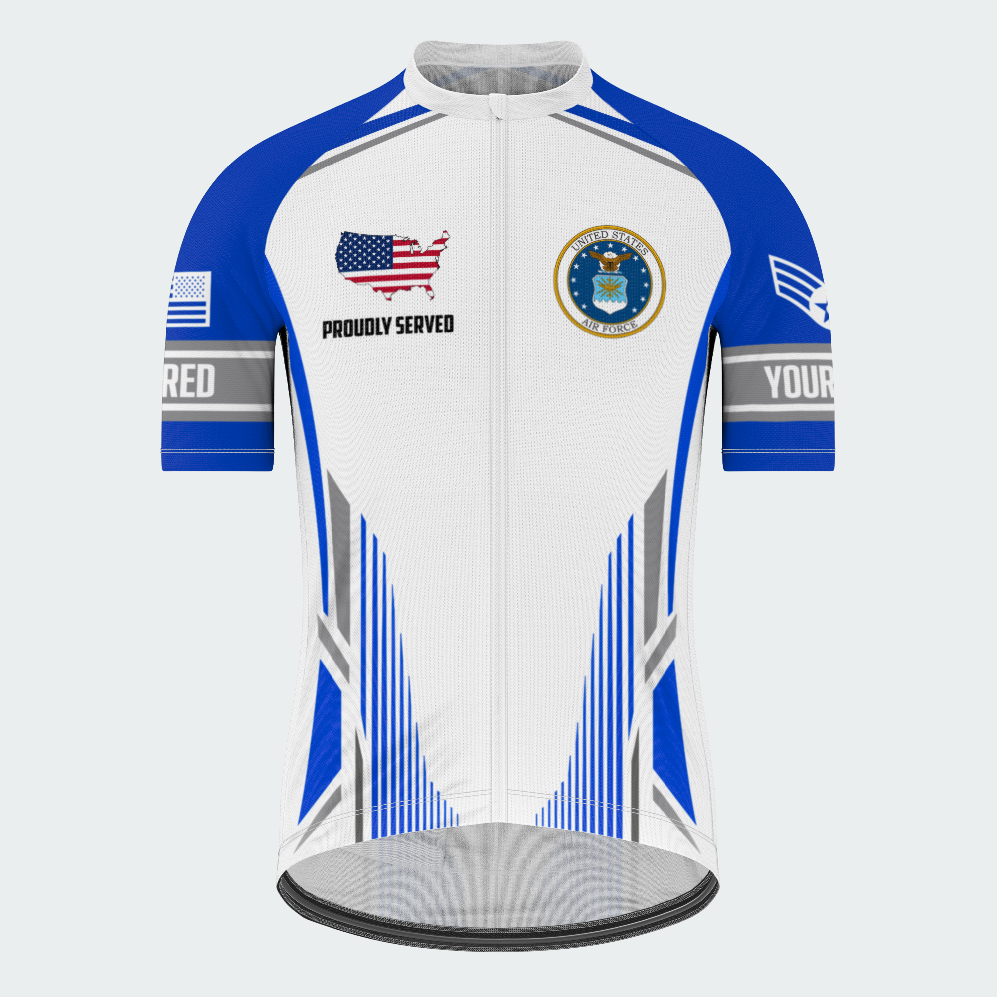 Men's Personalized United States Air Force Rider Cycling Jersey & Kit — short sleeve jersey — image 02