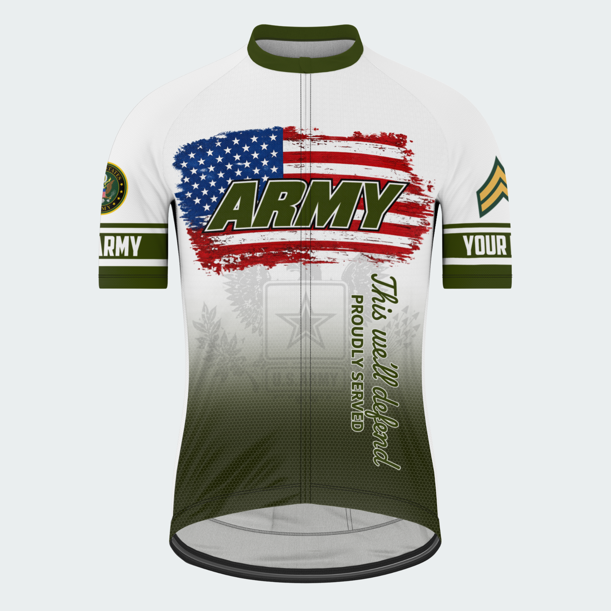Men's Personalized U.S. Army Defender Cycling Jersey & Kit — short sleeve jersey — image 02