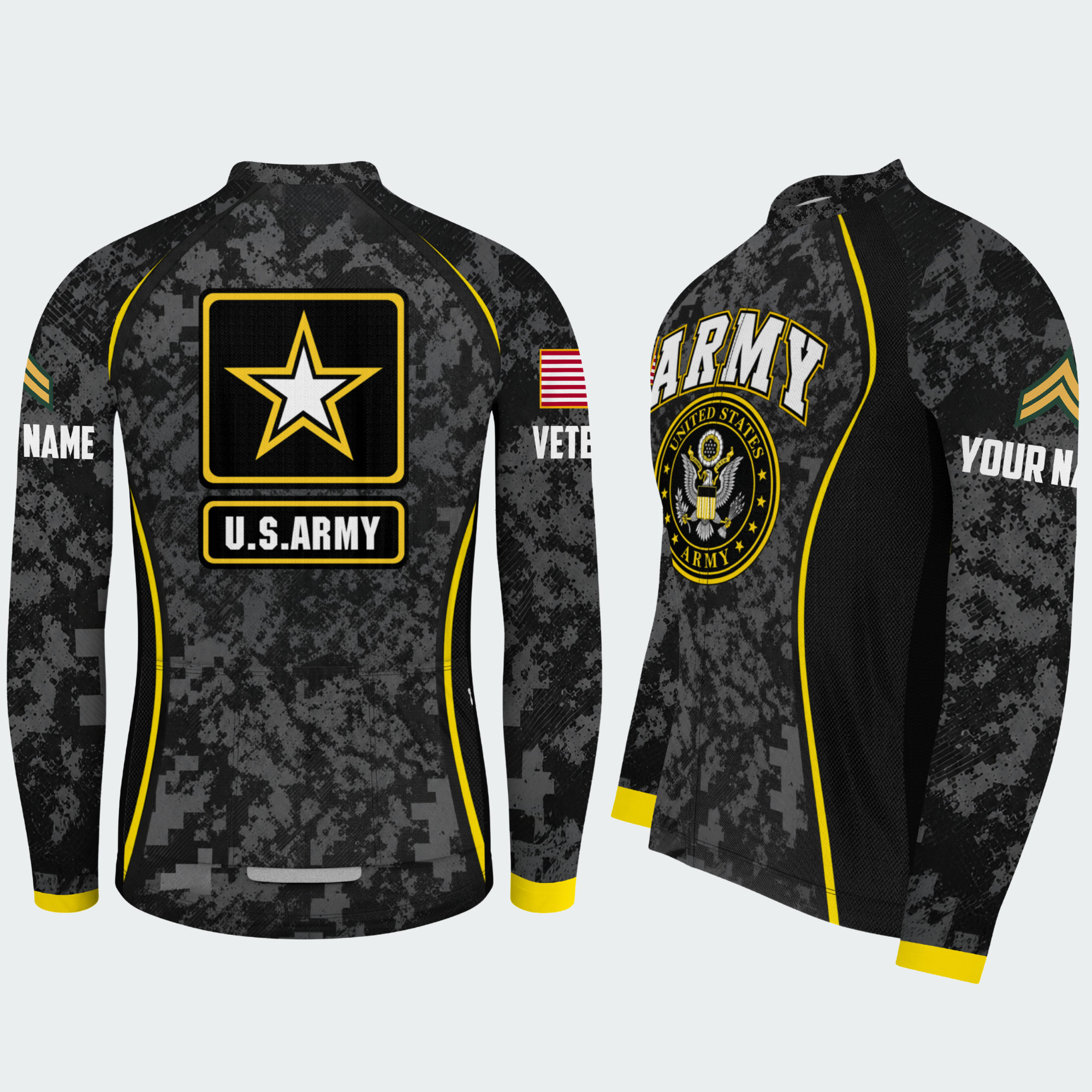 Men's Personalized U.S. Army Combat Star Cycling Jersey & Kit — long sleeve cycling kit — featured image