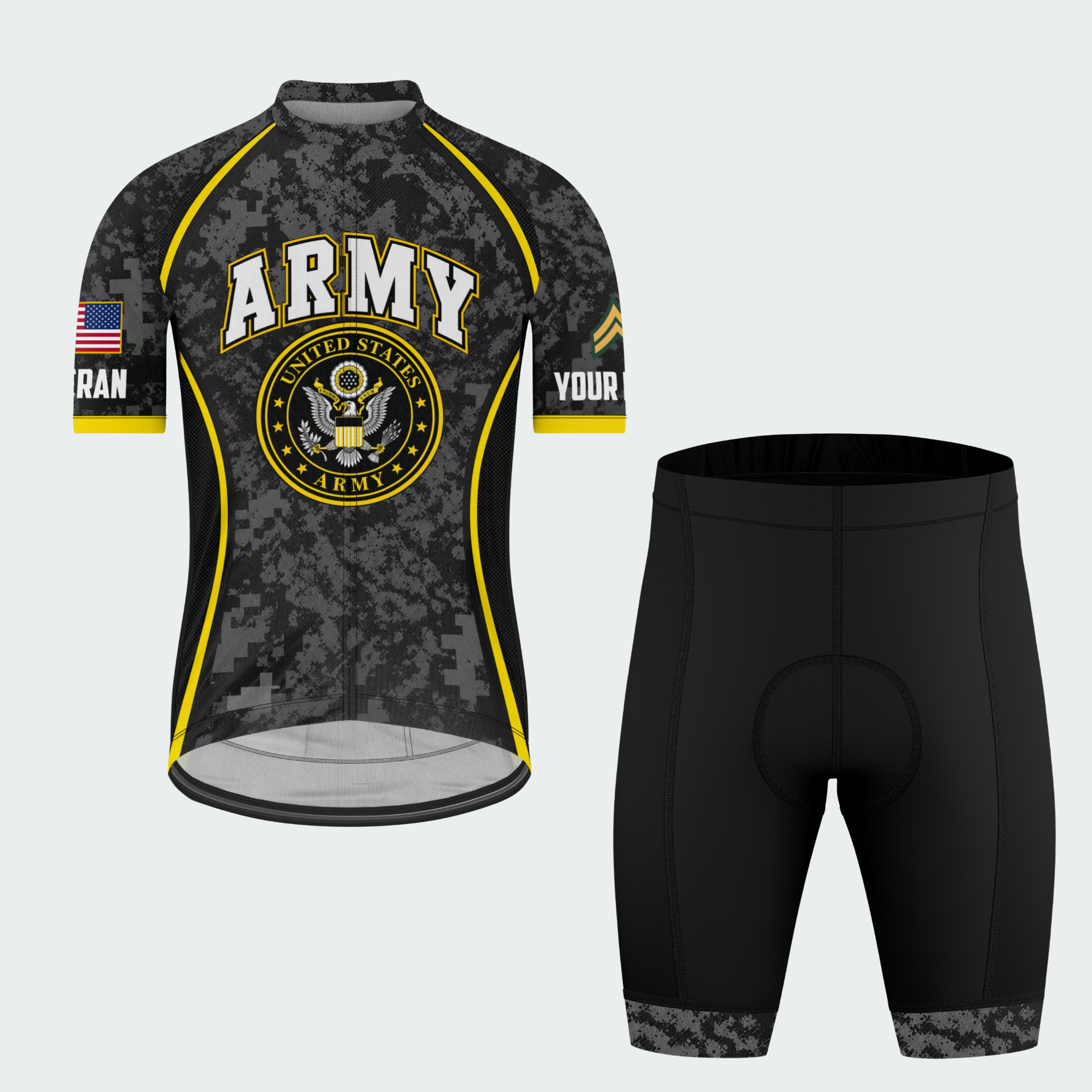 Men's Personalized U.S. Army Combat Star Cycling Jersey & Kit — short sleeve shorts kit — featured image
