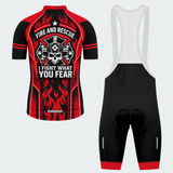 Men's Personalized Fire and Rescue Inferno Skull Cycling Jersey & Kit — short sleeve bib shorts kit — image 02