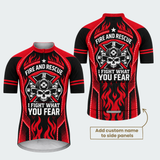 Men's Personalized Fire and Rescue Inferno Skull Cycling Jersey & Kit — short sleeve jersey — featured image