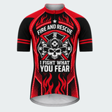 Men's Personalized Fire and Rescue Inferno Skull Cycling Jersey & Kit — short sleeve jersey — image 02