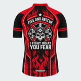 Men's Personalized Fire and Rescue Inferno Skull Cycling Jersey & Kit — short sleeve jersey — image 03