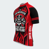 Men's Personalized Fire and Rescue Inferno Skull Cycling Jersey & Kit — short sleeve jersey — image 04