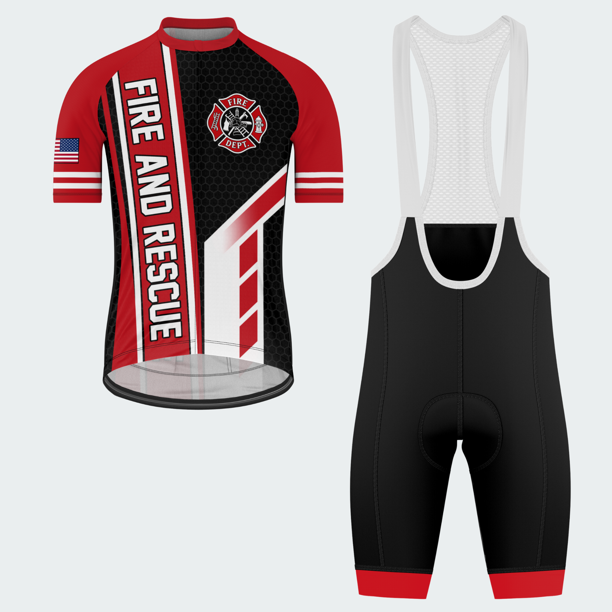 Men's Personalized Fire and Rescue Guardian Cycling Jersey & Kit — short sleeve bib shorts kit — featured image