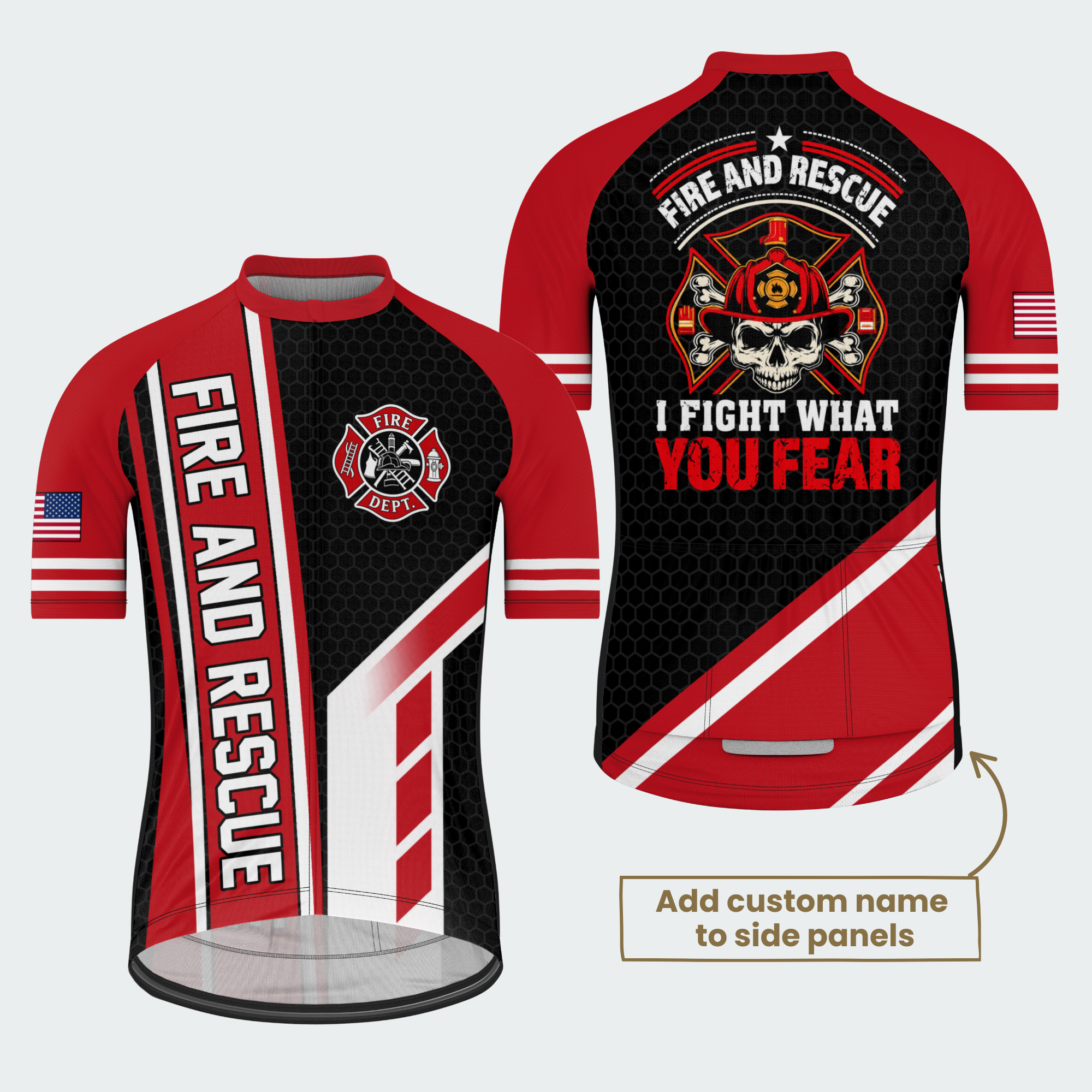 Men's Personalized Fire and Rescue Guardian Cycling Jersey & Kit — short sleeve jersey — featured image