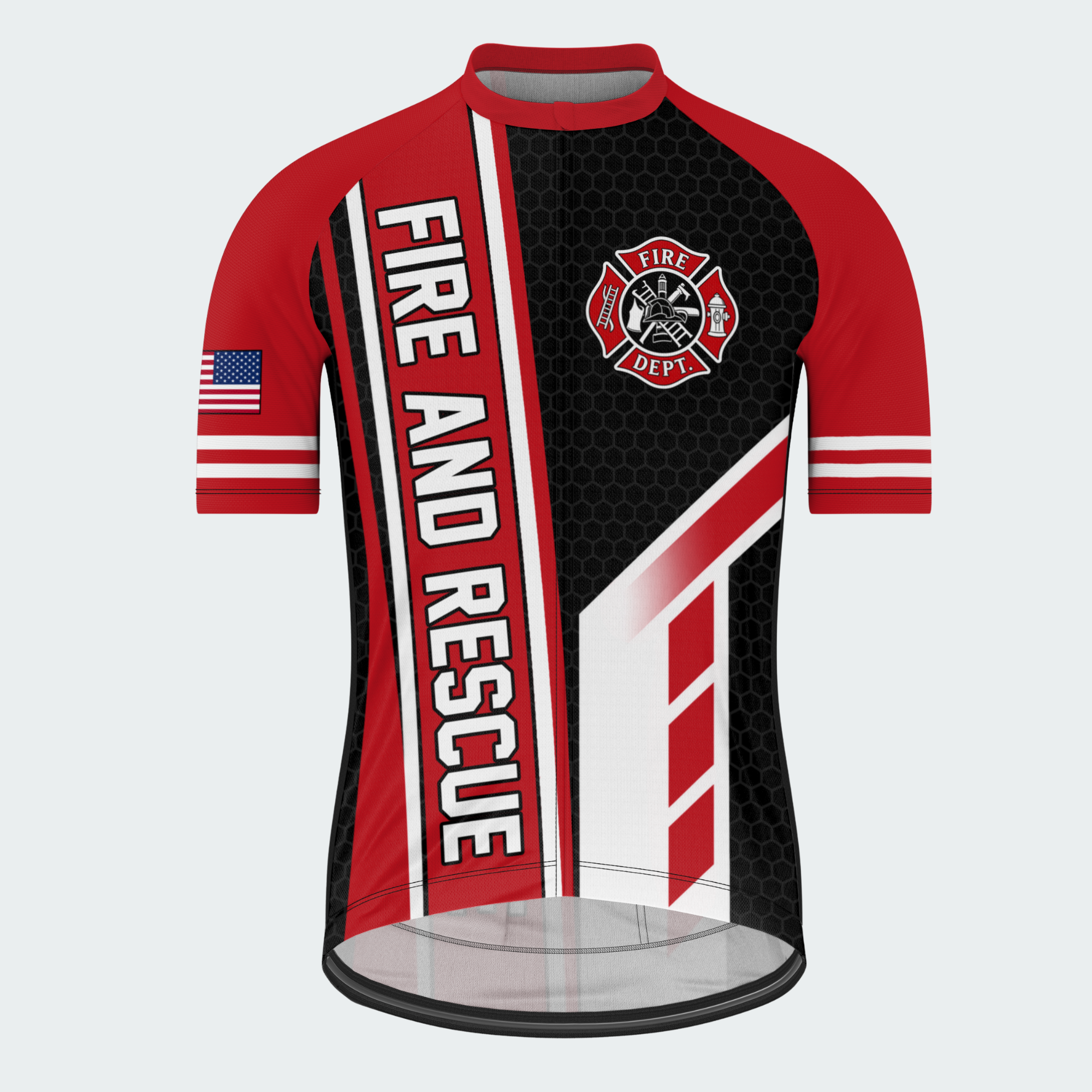 Men's Personalized Fire and Rescue Guardian Cycling Jersey & Kit — short sleeve jersey — image 02