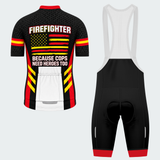Men's Personalized Firefighter Rescue Stripes Cycling Jersey & Kit — short sleeve bib shorts kit — image 02