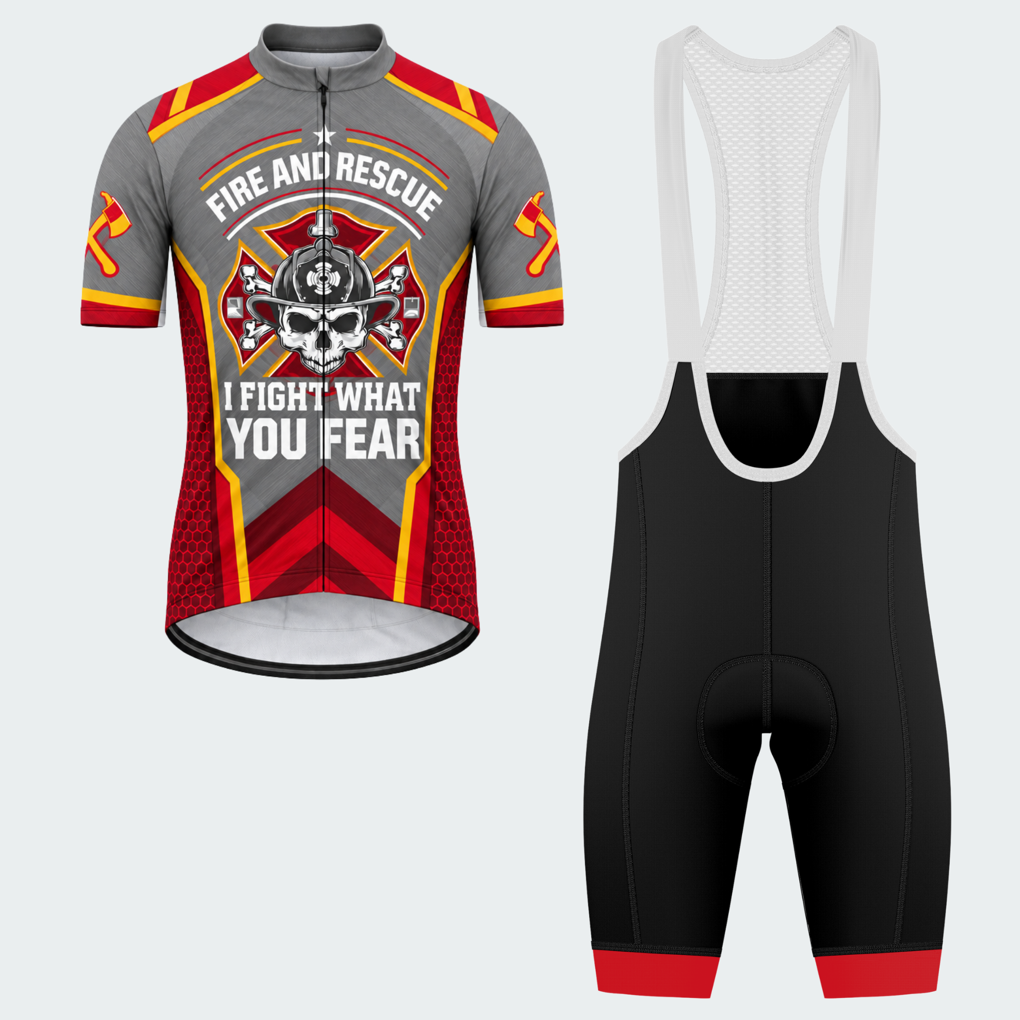 Men's Personalized Fire and Rescue Brotherhood Cycling Jersey & Kit — short sleeve bib shorts kit — featured image