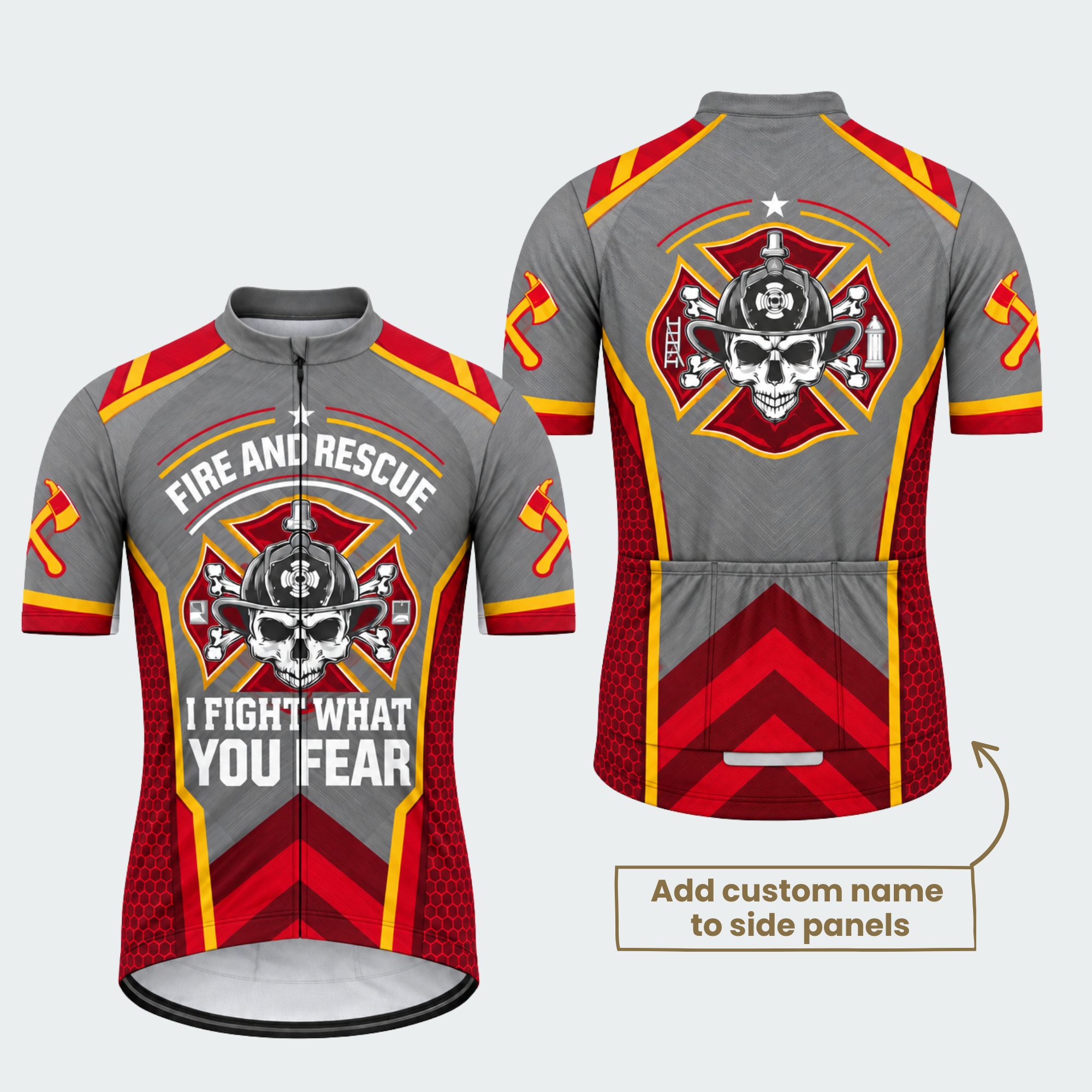 Men's Personalized Fire and Rescue Brotherhood Cycling Jersey & Kit — short sleeve jersey — featured image