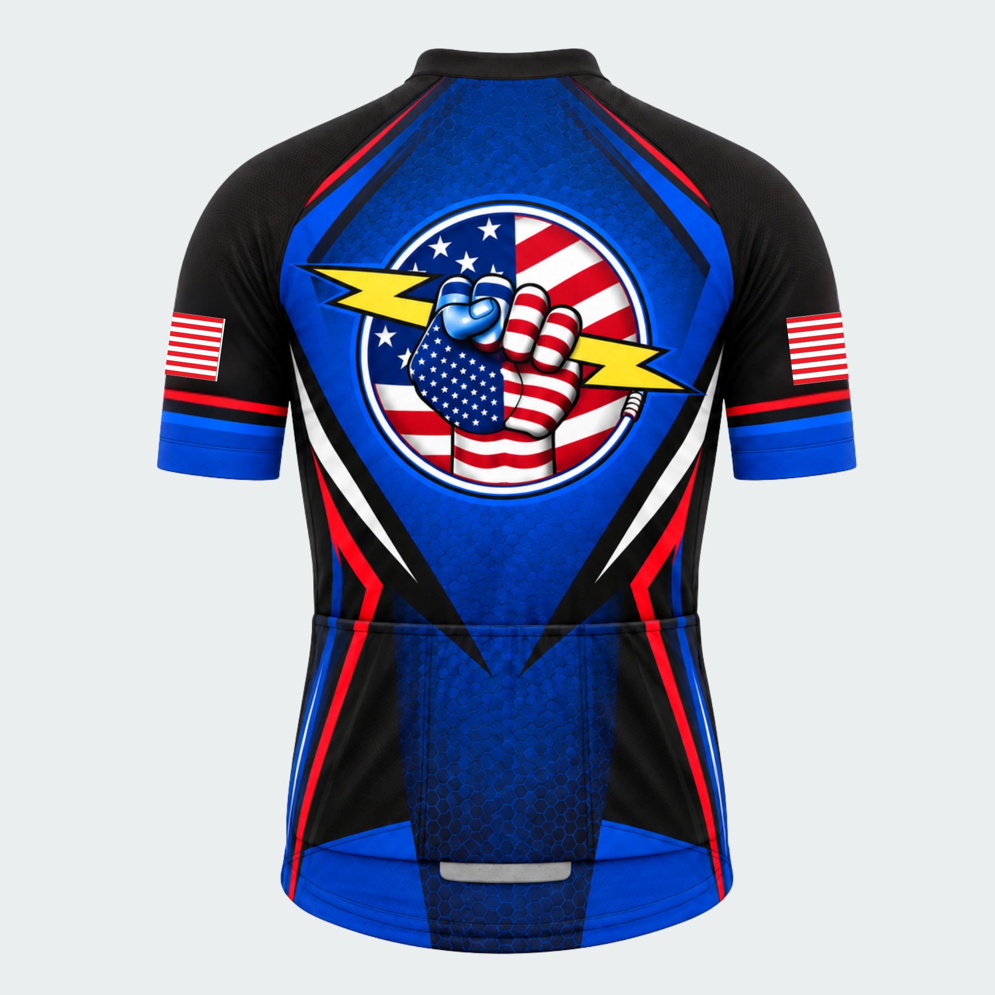 Men's Personalized United States Lightning Fist Cycling Jersey & Kit — short sleeve jersey — image 03