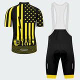 Men's Personalized U.S. Electrician Lightning Flag Cycling Jersey & Kit — short sleeve bib shorts kit — image 02