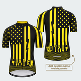 Men's Personalized U.S. Electrician Lightning Flag Cycling Jersey & Kit — short sleeve jersey — featured image