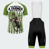 Men's Personalized Farmer With A Bicycle Cycling Jersey & Kit — short sleeve bib shorts kit — image 02