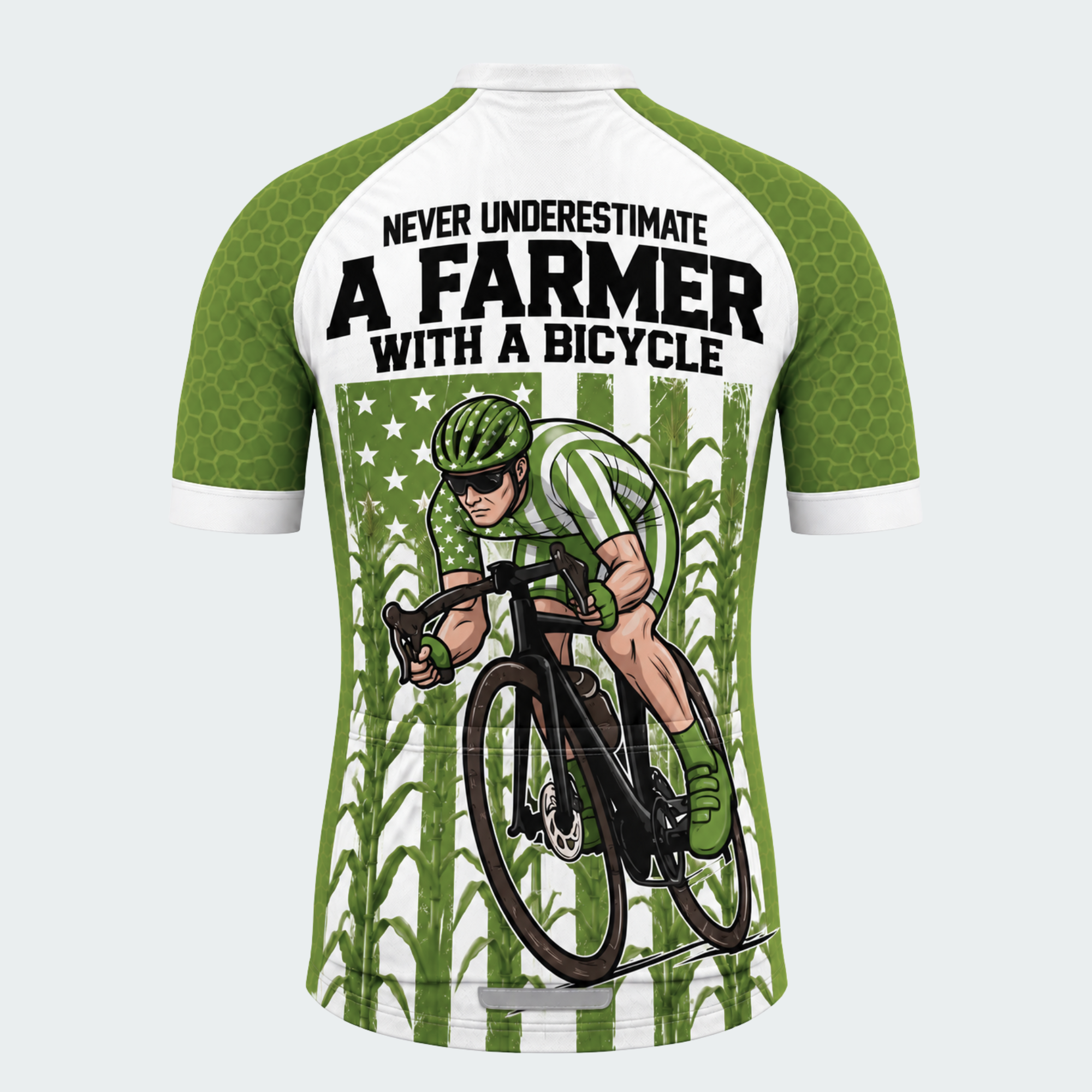 Men's Personalized Farmer With A Bicycle Cycling Jersey & Kit — short sleeve jersey — image 03