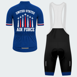 Men's Personalized U.S. Air Force Stars & Jets Cycling Jersey & Kit — short sleeve bib shorts kit — image 02