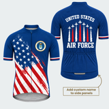 Men's Personalized U.S. Air Force Stars & Jets Cycling Jersey & Kit — short sleeve jersey — featured image