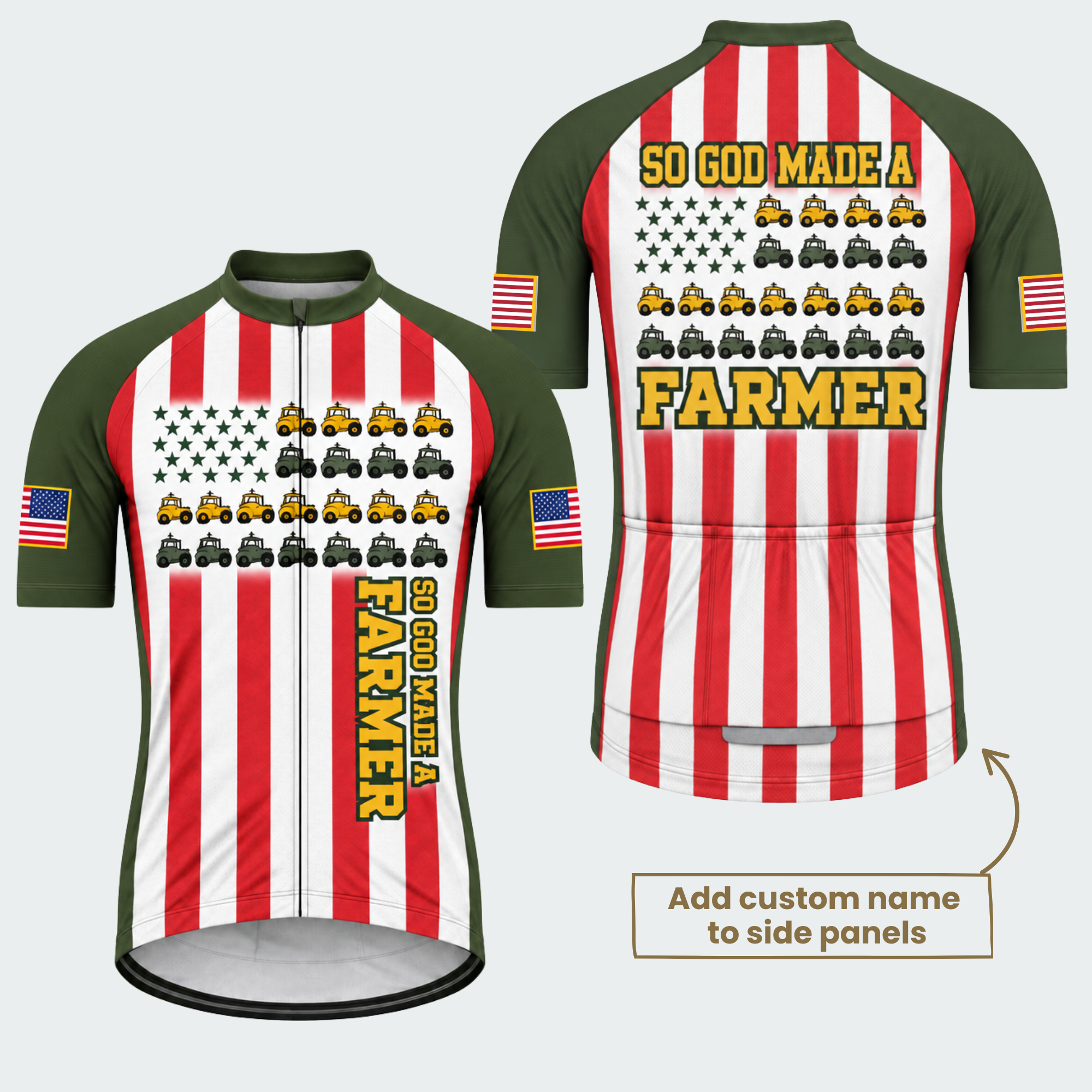 Men's Personalized So God Made A Farmer Cycling Jersey & Kit — short sleeve jersey — featured image