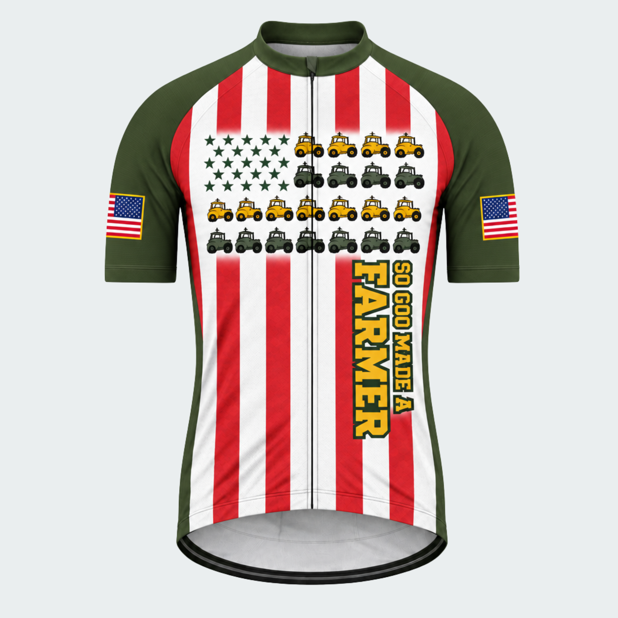 Men's Personalized So God Made A Farmer Cycling Jersey & Kit — short sleeve jersey — image 02