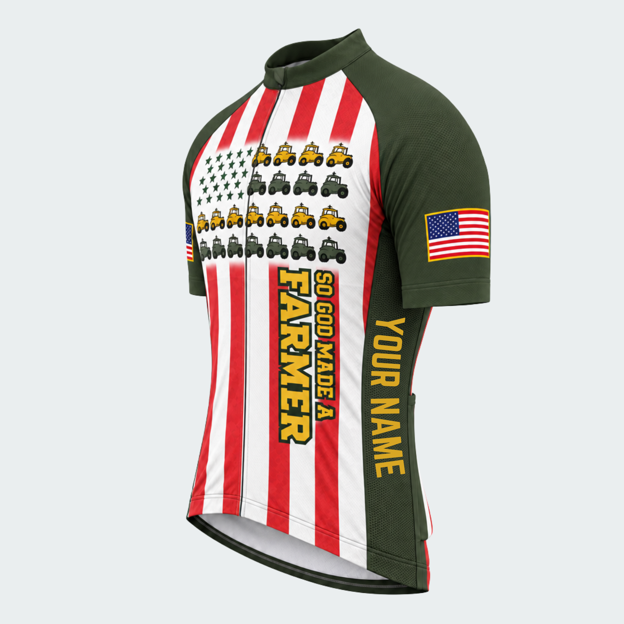 Men's Personalized So God Made A Farmer Cycling Jersey & Kit — short sleeve jersey — image 04