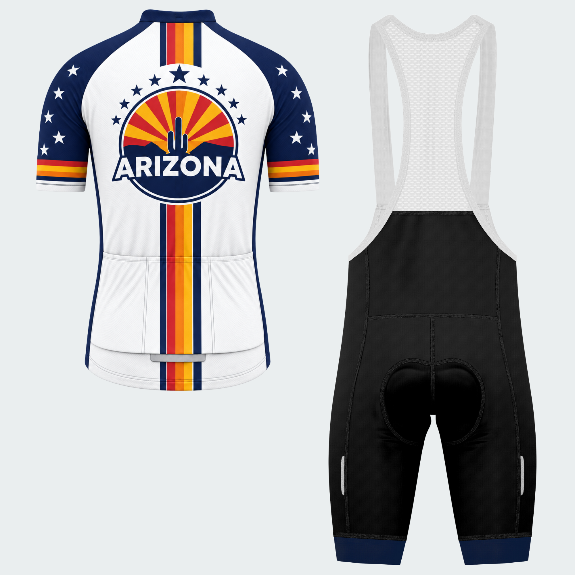 Men's Personalized Arizona Desert Sunrise Cycling Jersey & Kit — short sleeve bib shorts kit — image 02