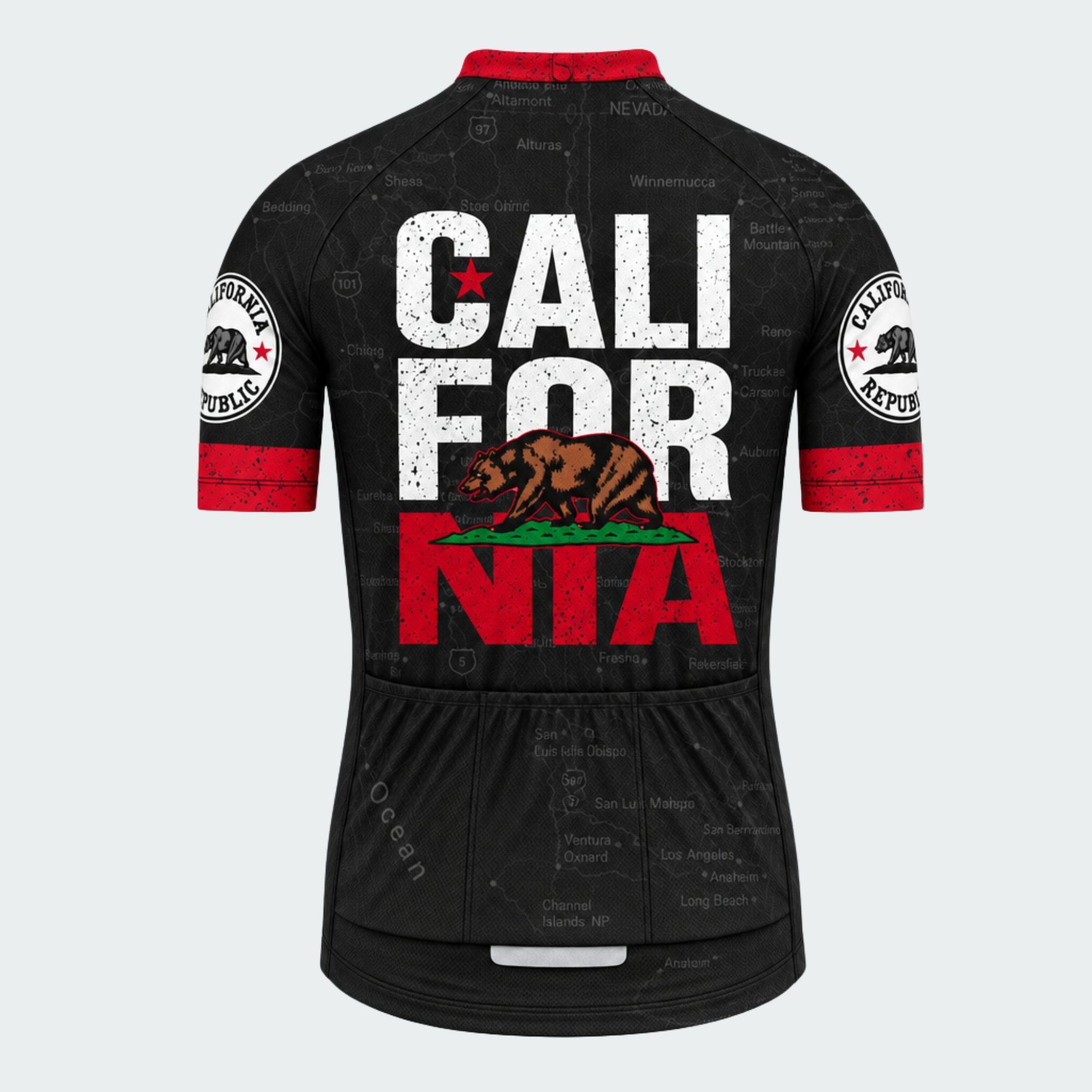 Men's Personalized California Republic Road Bear Cycling Jersey & Kit — short sleeve jersey — image 03