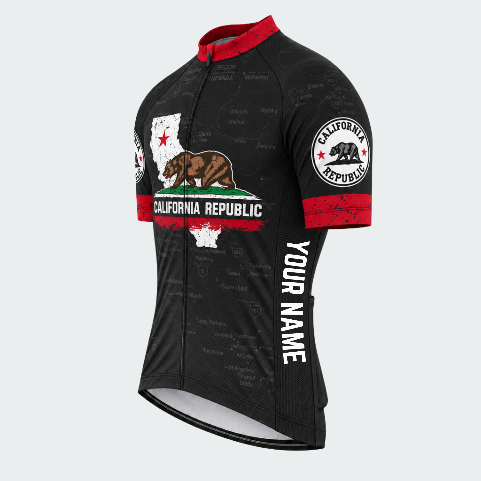 Men's Personalized California Republic Road Bear Cycling Jersey & Kit — short sleeve jersey — image 04