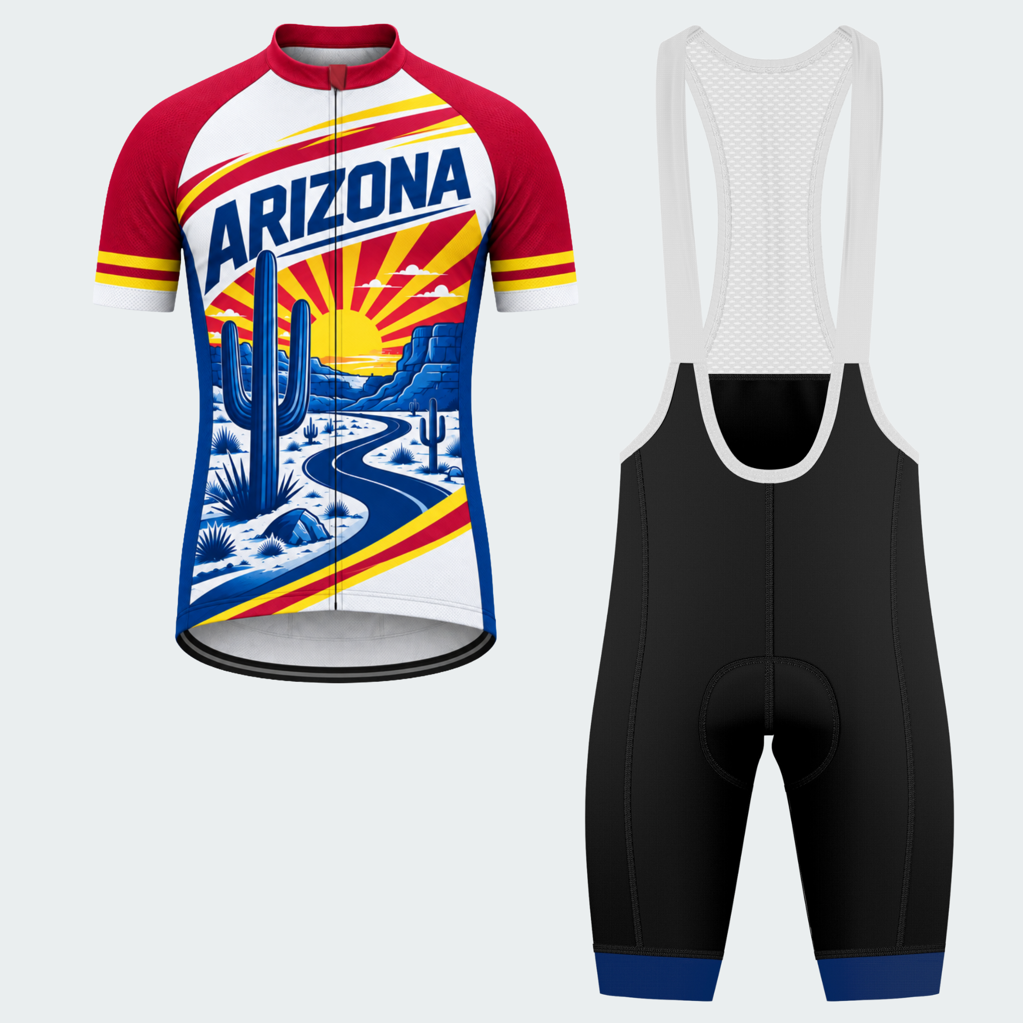 Men's Personalized Arizona Saguaro Sunrise Cycling Jersey & Kit — short sleeve bib shorts kit — featured image