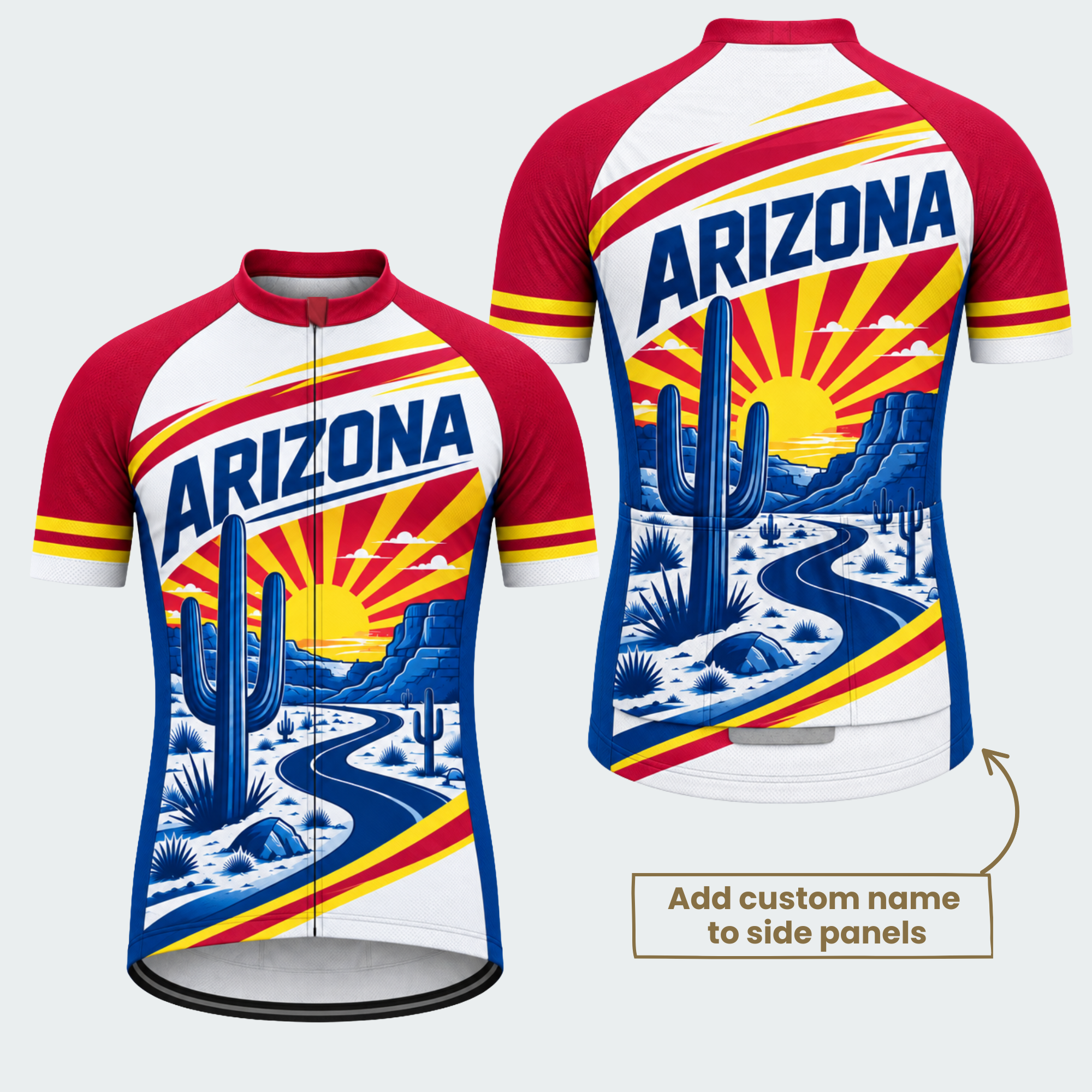 Men's Personalized Arizona Saguaro Sunrise Cycling Jersey & Kit — short sleeve jersey — featured image