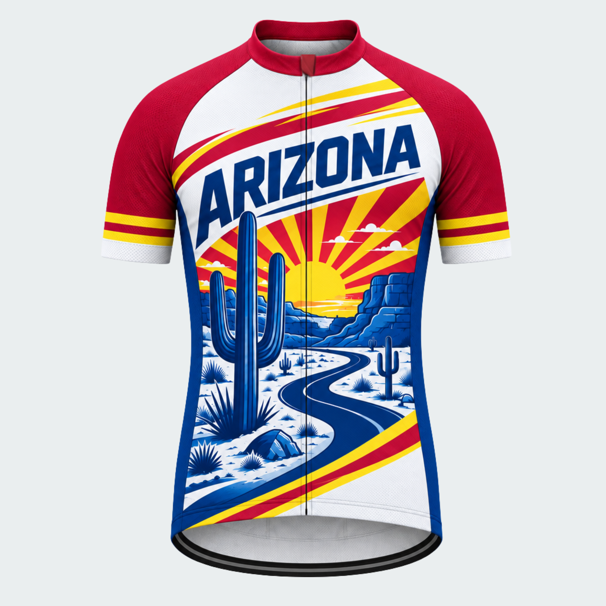 Men's Personalized Arizona Saguaro Sunrise Cycling Jersey & Kit — short sleeve jersey — image 02