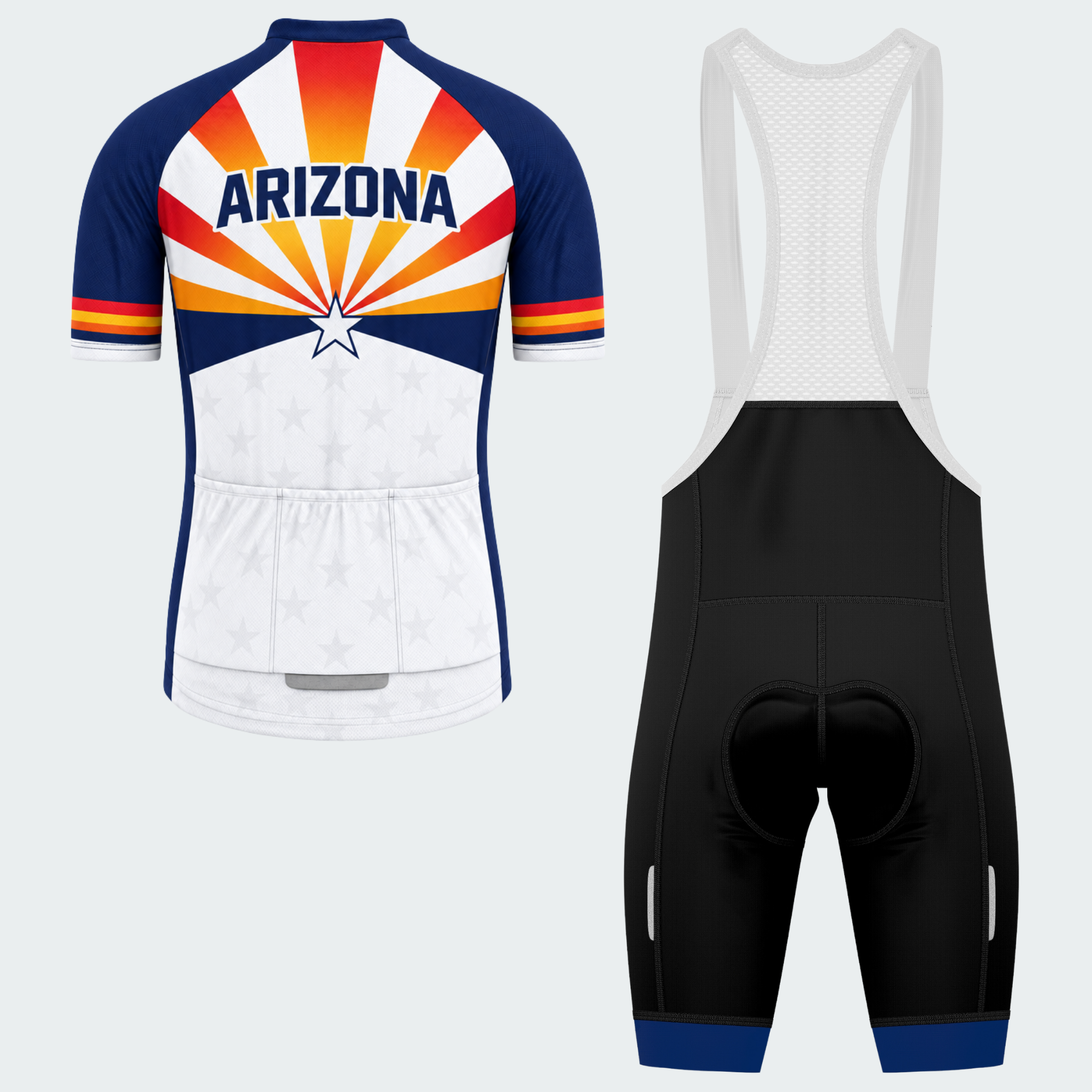 Men's Personalized Arizona Radiant Star Cycling Jersey & Kit — short sleeve bib shorts kit — image 02