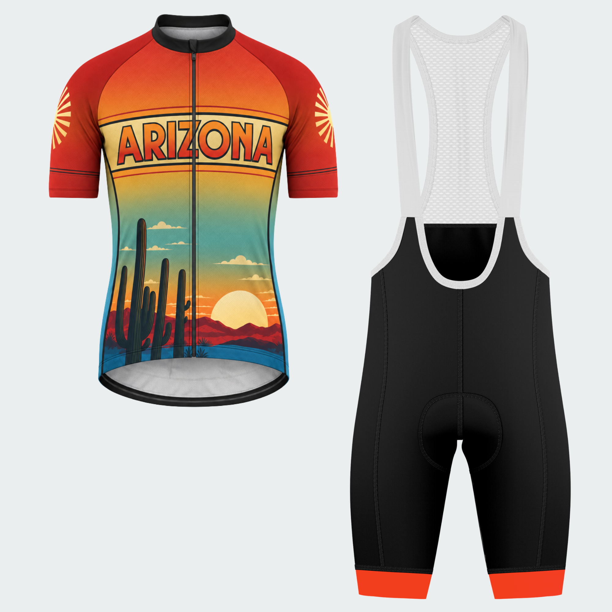 Men's Personalized Arizona Saguaro Sunset Cycling Jersey & Kit — short sleeve bib shorts kit — featured image